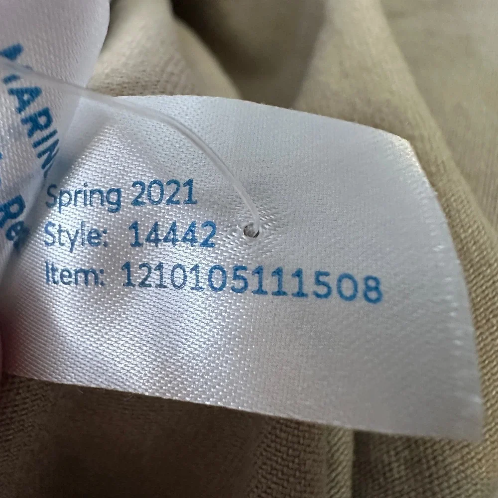 Marine Layer Mens Saturday Beach Pants Tan Cotton Lyocell Stretch Small 14442
